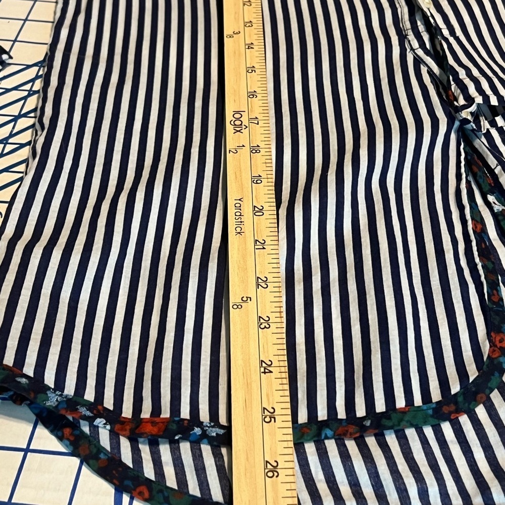 ANTHROPOLOGY HOLDING HORSES BUTTON UP LONG SLEEVE TOP SZ SM CONVERTS TO TIE - Picture 10 of 10